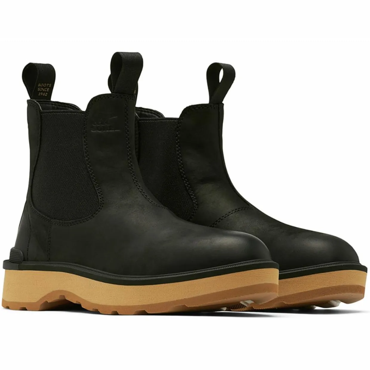 Femme Sorel Bottines^Chelsea boots en Velours de Cuir Hi-Line noires