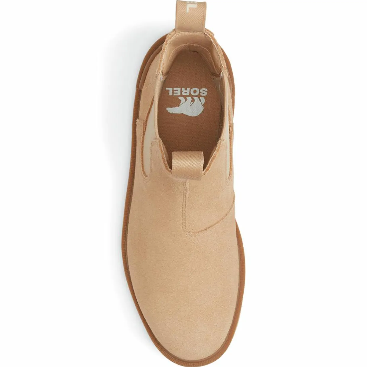 Femme Sorel Bottines^Chelsea boots en Velours de Cuir Hi-Line camel