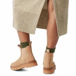 Femme Sorel Bottines^Chelsea boots en Velours de Cuir Hi-Line camel