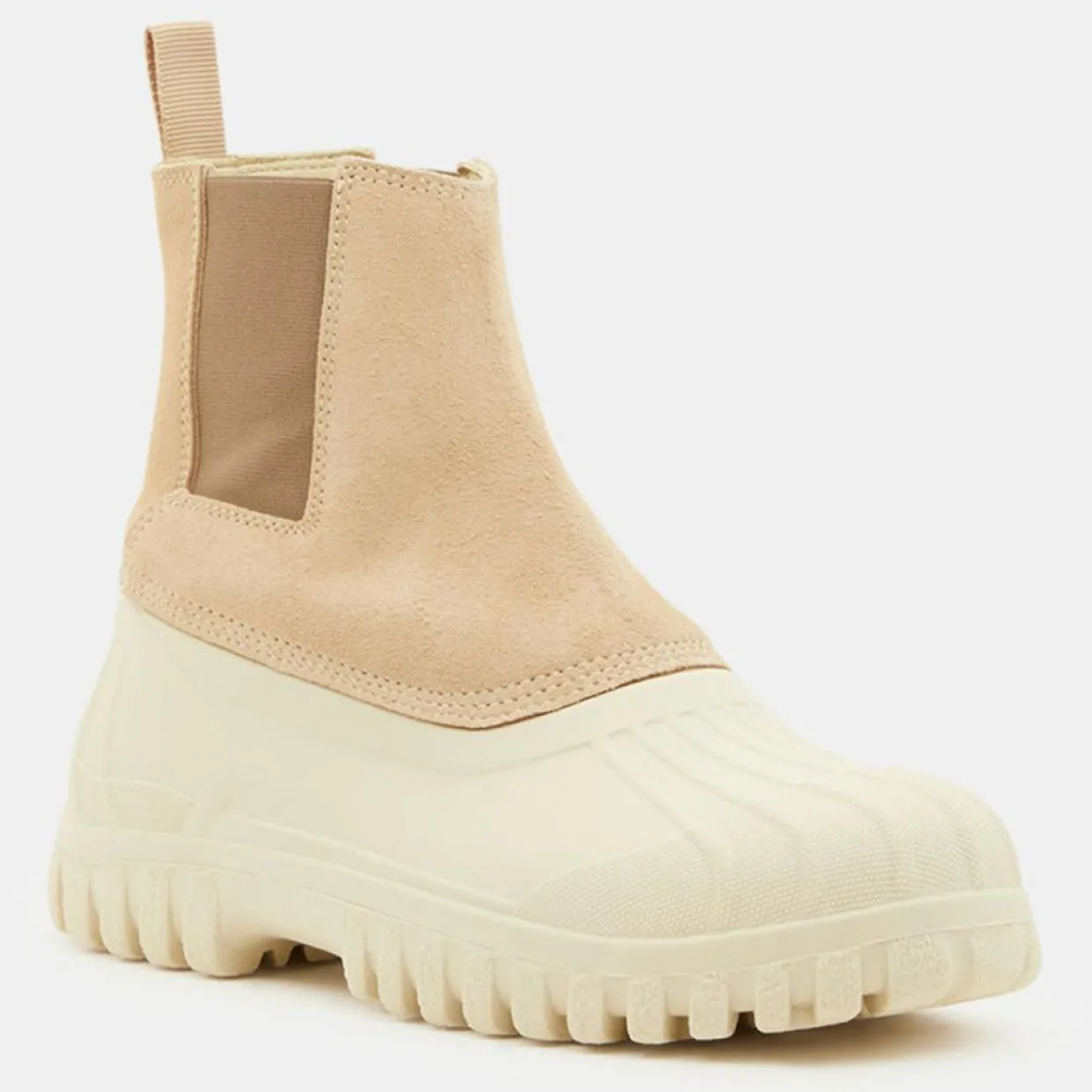 Femme Diemme Bottines^Chelsea Boots en Velours de Cuir Balbi beiges