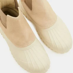 Femme Diemme Bottines^Chelsea Boots en Velours de Cuir Balbi beiges