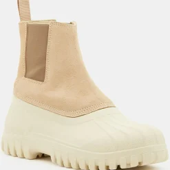 Femme Diemme Bottines^Chelsea Boots en Velours de Cuir Balbi beiges