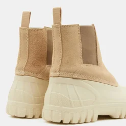 Femme Diemme Bottines^Chelsea Boots en Velours de Cuir Balbi beiges