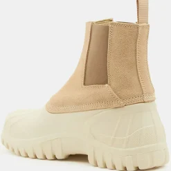 Femme Diemme Bottines^Chelsea Boots en Velours de Cuir Balbi beiges