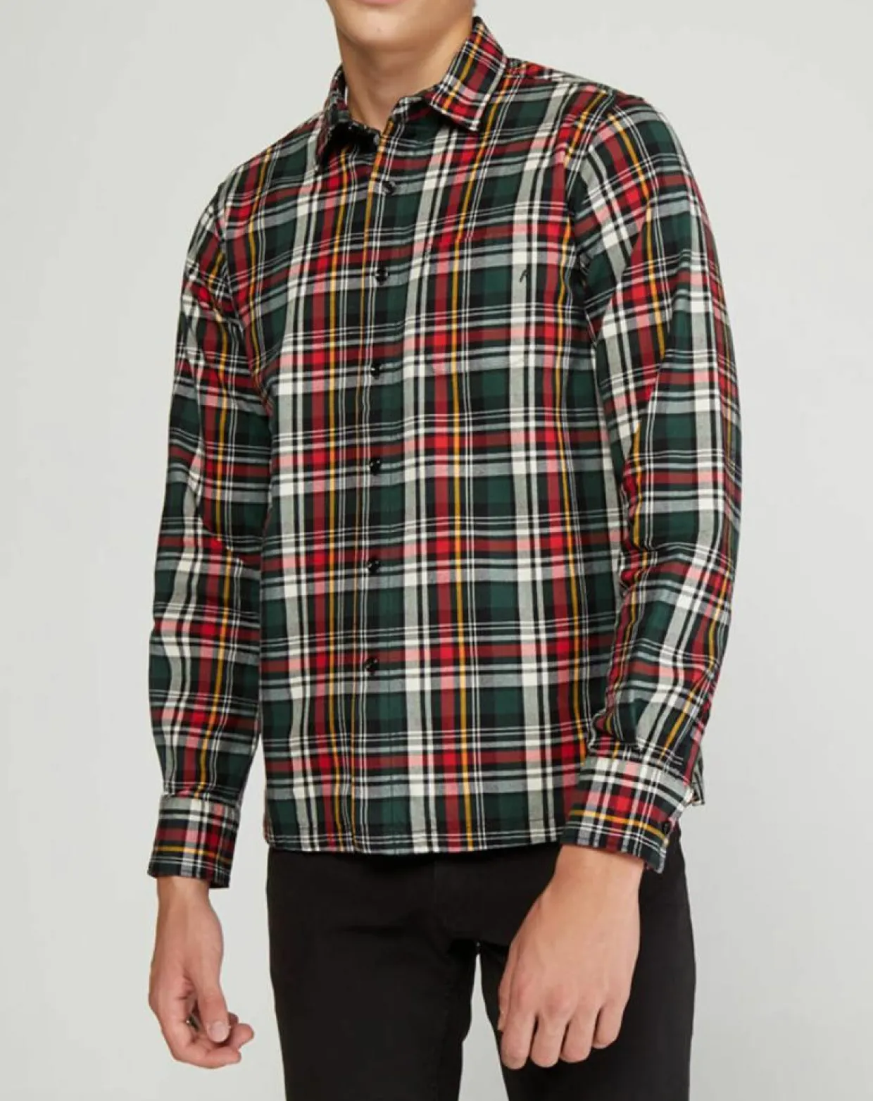 Chemise à carreaux rouge/vert-Replay Discount