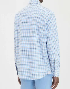 Homme Hackett London Chemises^Chemise à carreaux tricolore beige/bleu