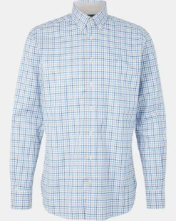 Homme Hackett London Chemises^Chemise à carreaux tricolore beige/bleu