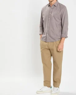 Chemise 100% Coton Bio Regular Fit multicroix blanc/violet-Marc O'Polo Online