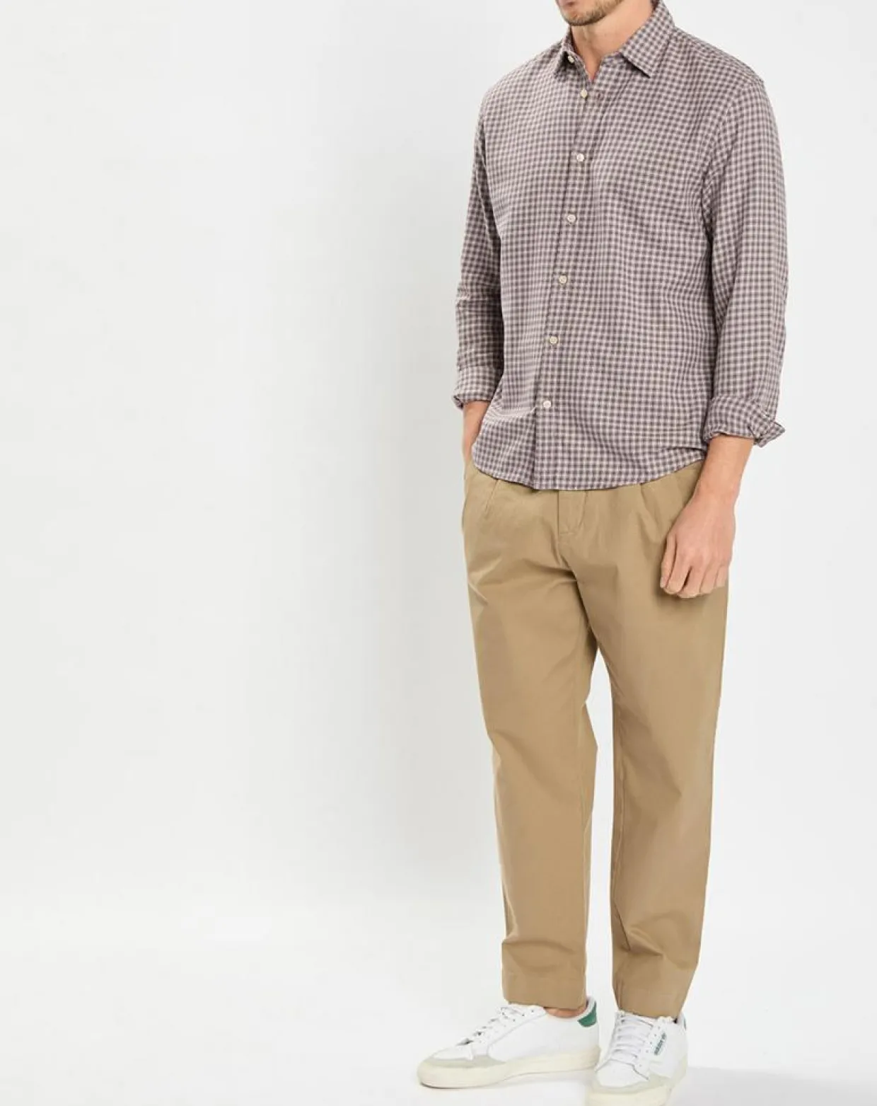 Chemise 100% Coton Bio Regular Fit multicroix blanc/violet-Marc O'Polo Online