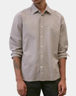 Chemise 100% Coton Bio Regular Fit multicroix blanc/violet-Marc O'Polo Online