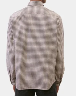 Chemise 100% Coton Bio Regular Fit multicroix blanc/violet-Marc O'Polo Online