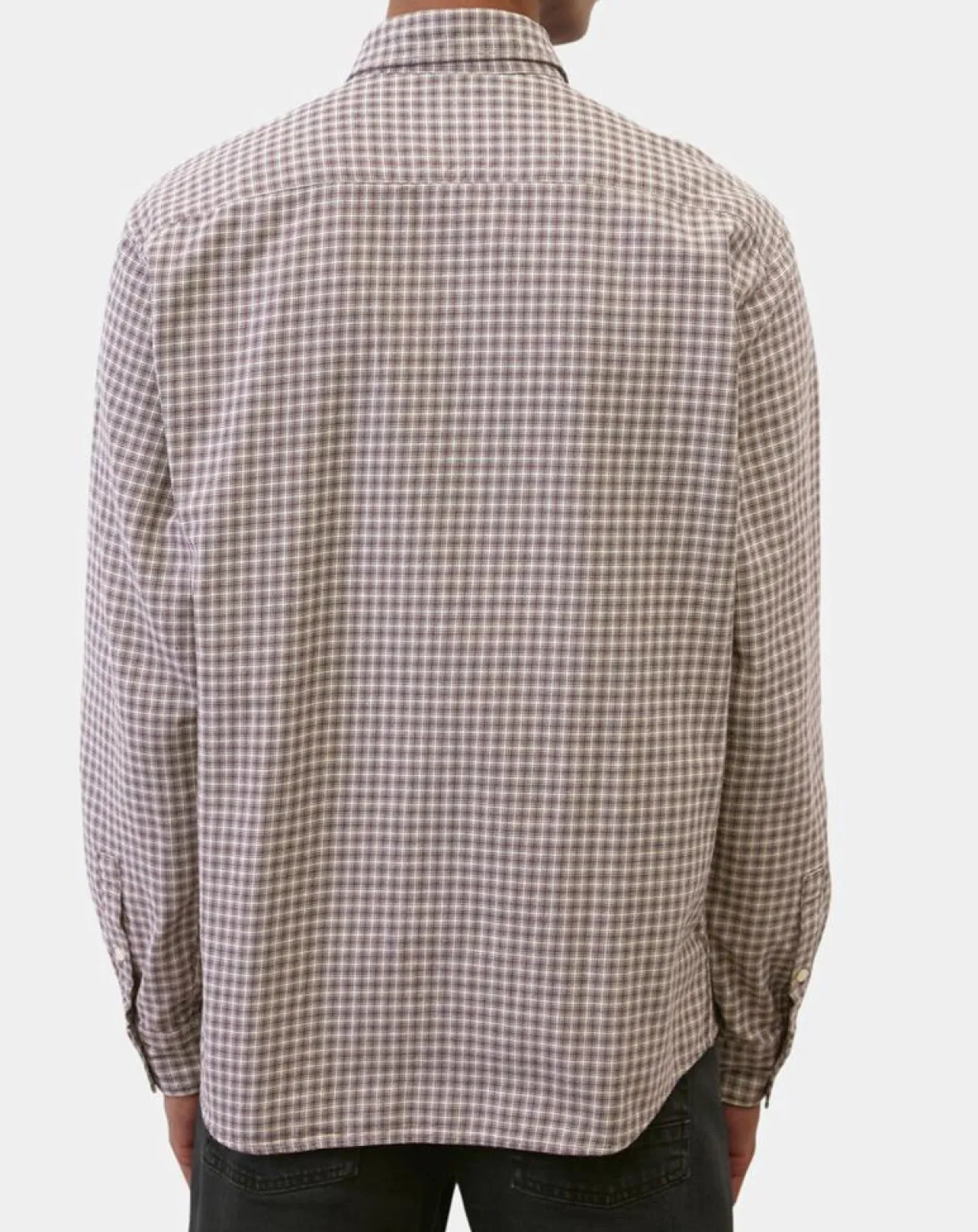 Chemise 100% Coton Bio Regular Fit multicroix blanc/violet-Marc O'Polo Online