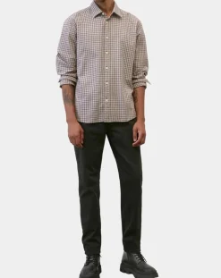 Chemise 100% Coton Bio Regular Fit multicroix blanc/violet-Marc O'Polo Online