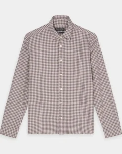 Chemise 100% Coton Bio Regular Fit multicroix blanc/violet-Marc O'Polo Online