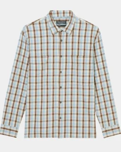 Homme Marc O'Polo Chemises^Chemise 100% Coton Bio Relaxed Fit à carreaux bleu/marron