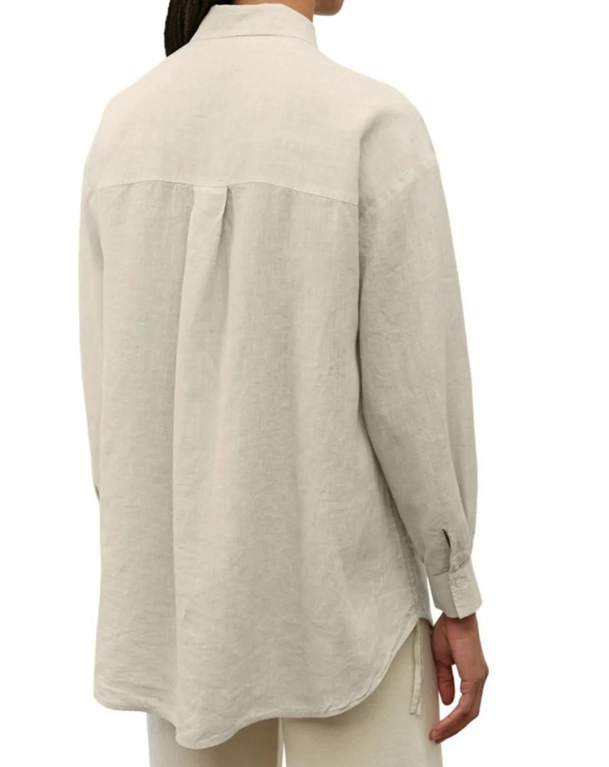 Chemise 100% Lin Drapé beige-Marc O'Polo Discount