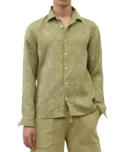 Chemise 100% Lin manches longues Sf kaki clair-Marc O'Polo Hot