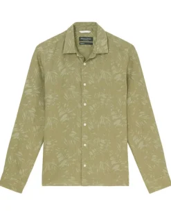 Chemise 100% Lin manches longues Sf kaki clair-Marc O'Polo Hot