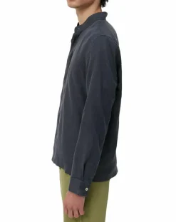 Chemise 100% Lin manches longues Mao Sf bleu marine-Marc O'Polo Outlet
