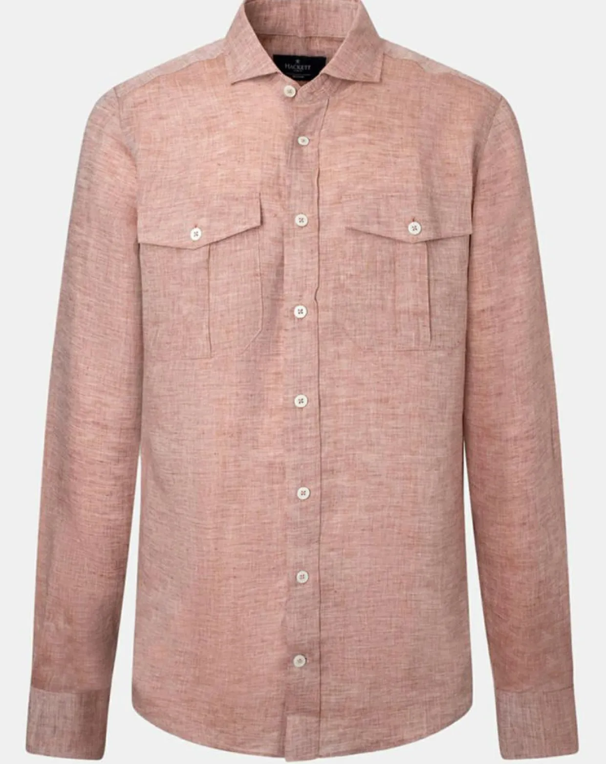 Homme Hackett London Chemises^Chemise 100% Lin Slim Fit double poche orange moyen