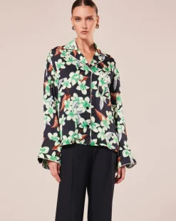 Chemise à motif fleurs nocturne-Tara Jarmon Clearance