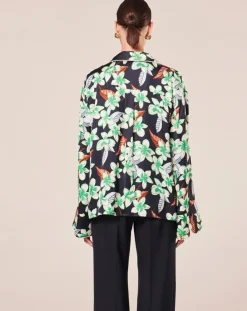 Chemise à motif fleurs nocturne-Tara Jarmon Clearance