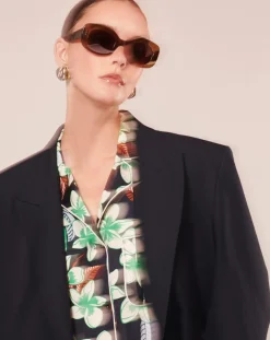 Chemise à motif fleurs nocturne-Tara Jarmon Clearance