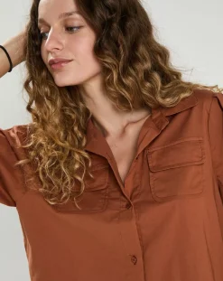 Chemise Perrine marron-The Korner Sale