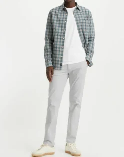Chemise Alpha Icon Slim Fit à carreaux bleu/gris-Dockers Sale