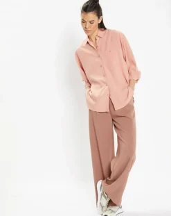 Femme Galeries Lafayette Chemises^Chemise ample en Coton mélangé Paros rayée rose moyen