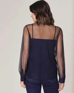 Chemise avec Top Plume marine-Indies Discount