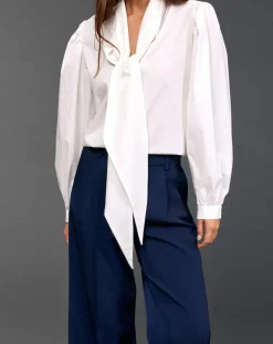 Chemise Azami rayée blanche-Lauren Vidal Discount