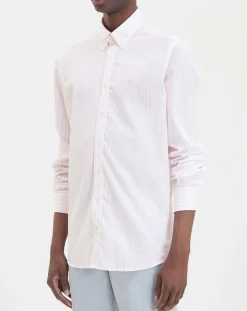 Chemise baton large à rayures rose/blanc-Hackett London New