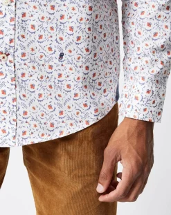 Homme Pepe Jeans Chemises^Chemise Berkeley imprimé fleurs blanche