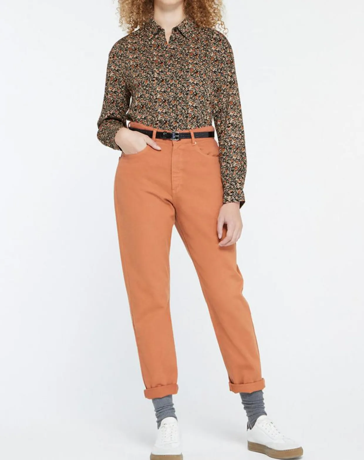 Chemise Camille à fleurs multicolore-Yerse Discount