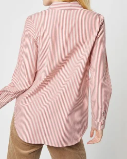 Femme Karl Marc John Chemises^Chemise Candeur à rayures terracotta