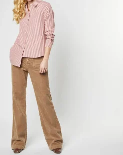 Femme Karl Marc John Chemises^Chemise Candeur à rayures terracotta