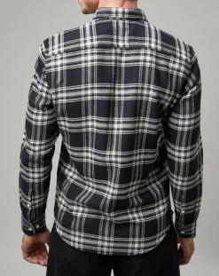 Chemise Carreaux Double Poches Oversize noir/blanc-Marc O'Polo Hot