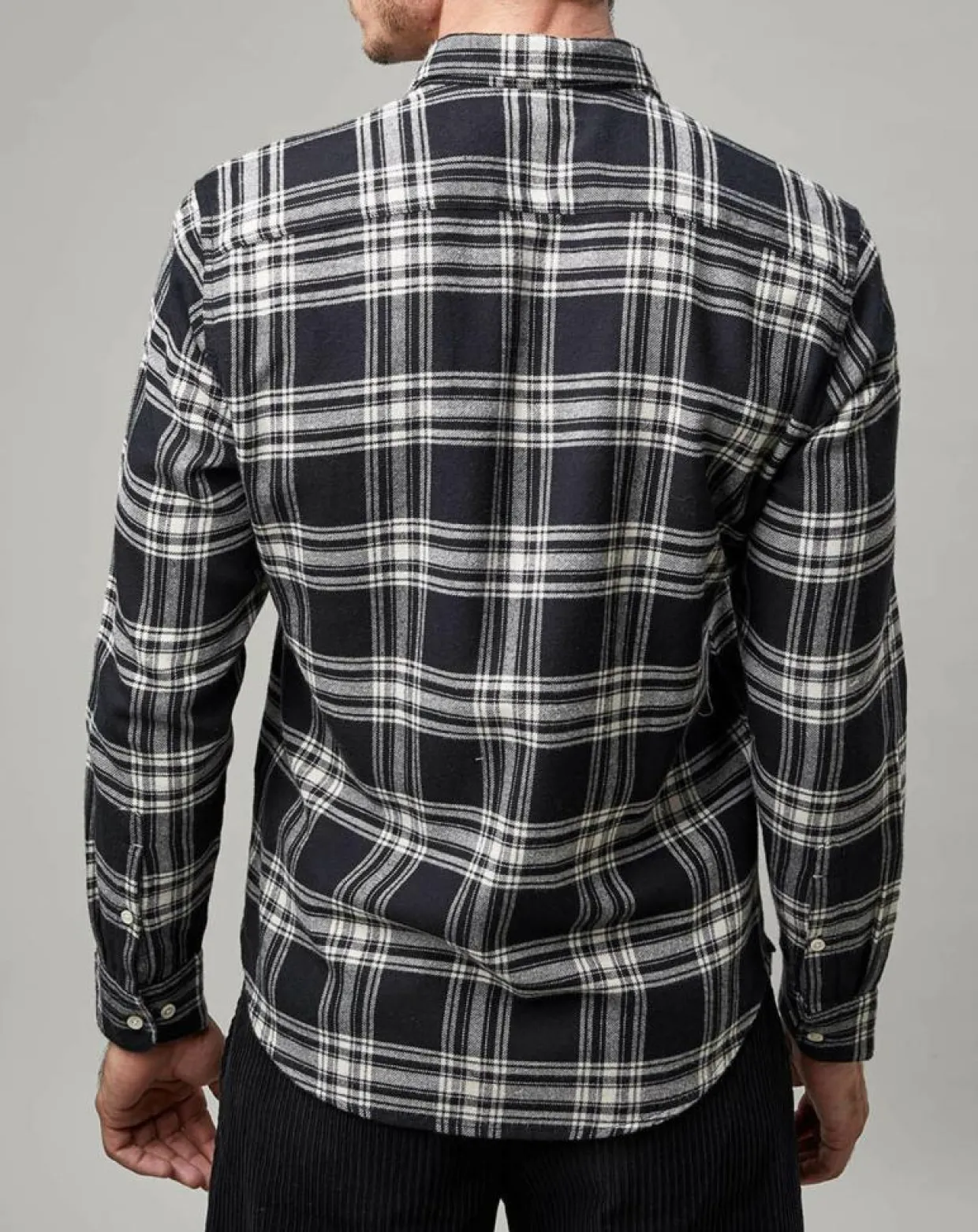 Chemise Carreaux Double Poches Oversize noir/blanc-Marc O'Polo Hot