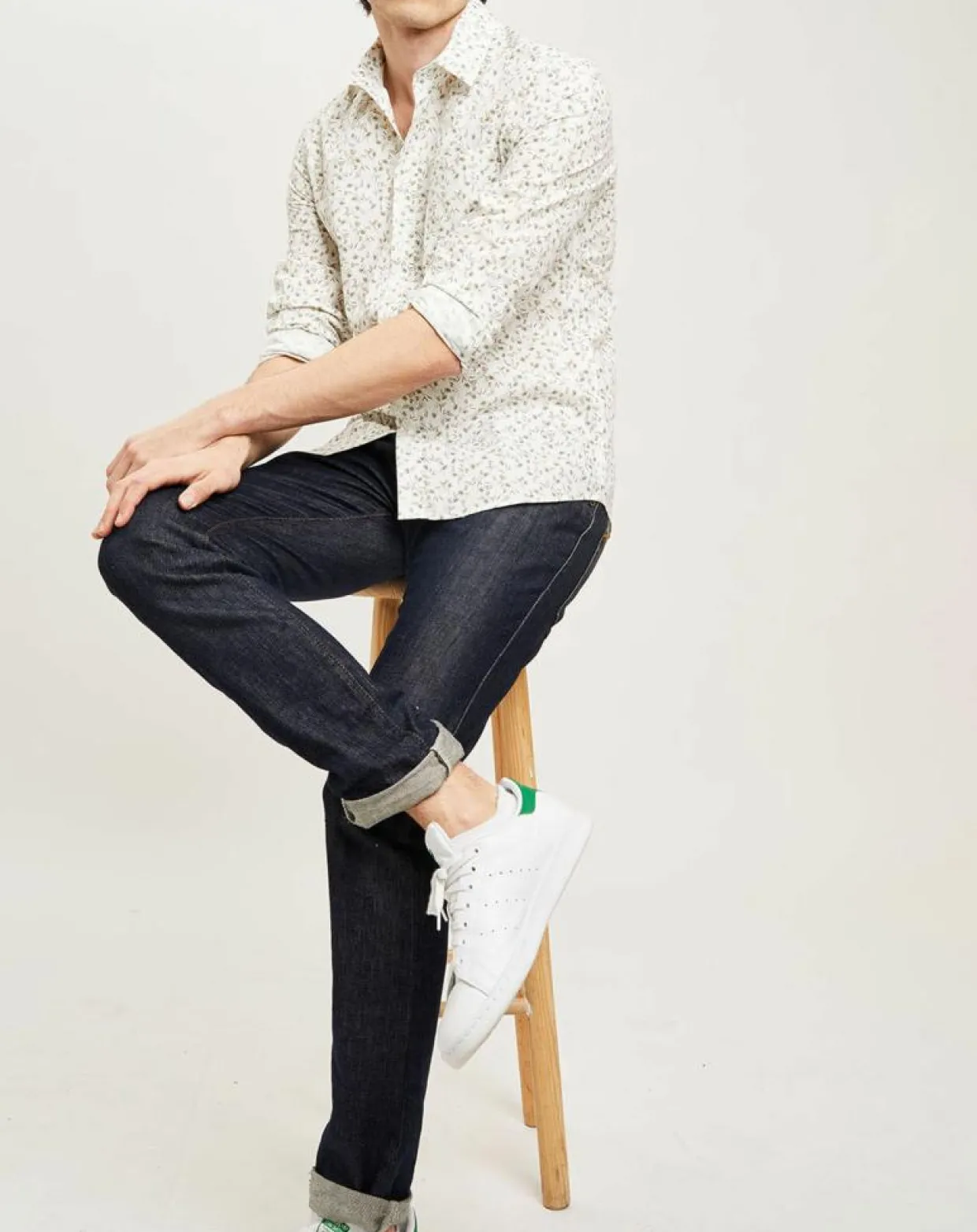 Chemise casual en Popeline Nala imprimée blanc/multicolore-Harris Wilson Outlet