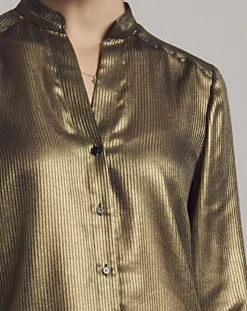 Femme Devernois Chemises^Chemise Christmas dorée