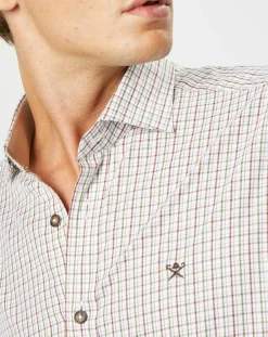 Chemise Classic Fit à carreaux beige/vert/rouge-Hackett London Outlet