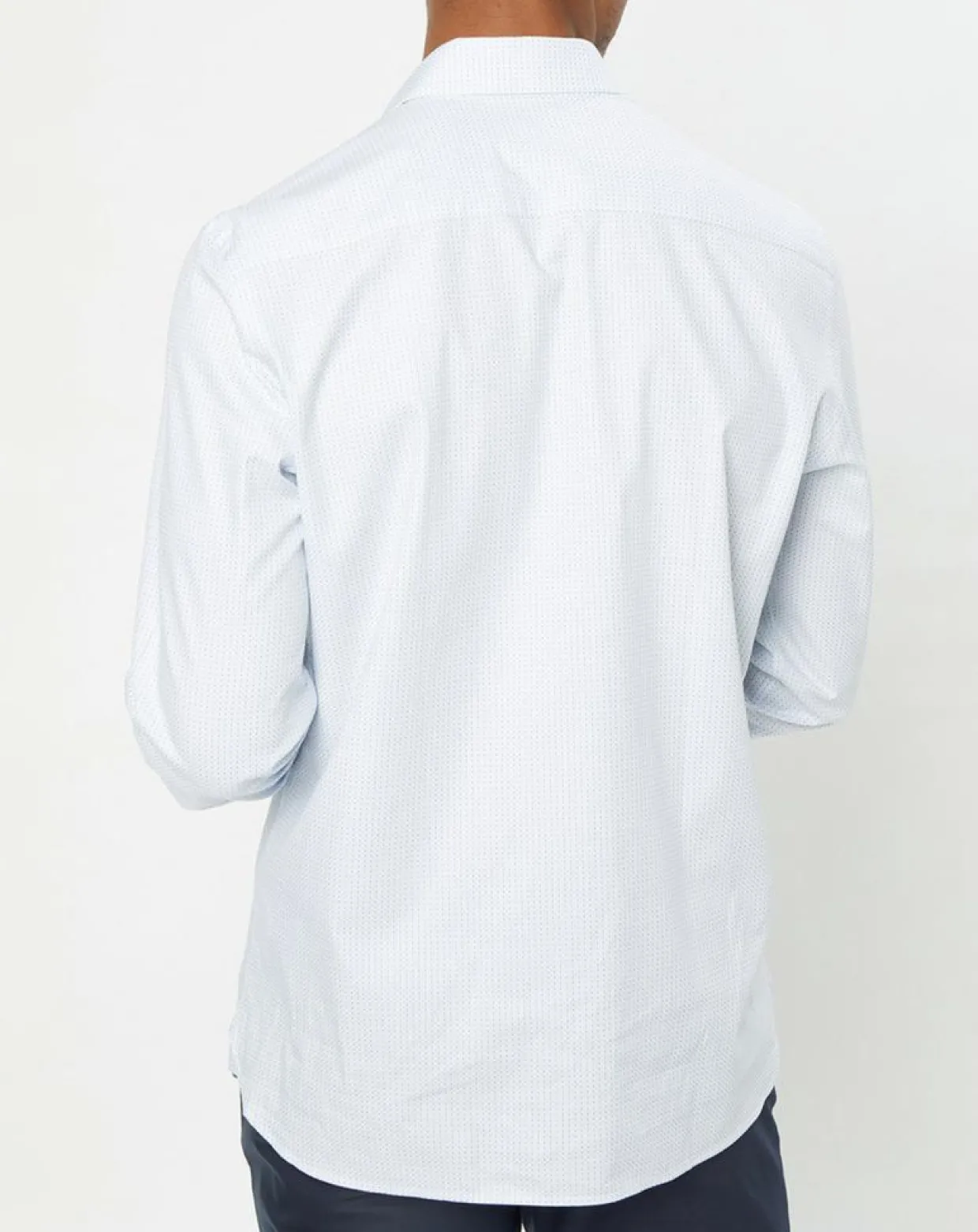 Chemise Classic Fit Jacquard imprimée bleu/blanc-Hackett London Hot