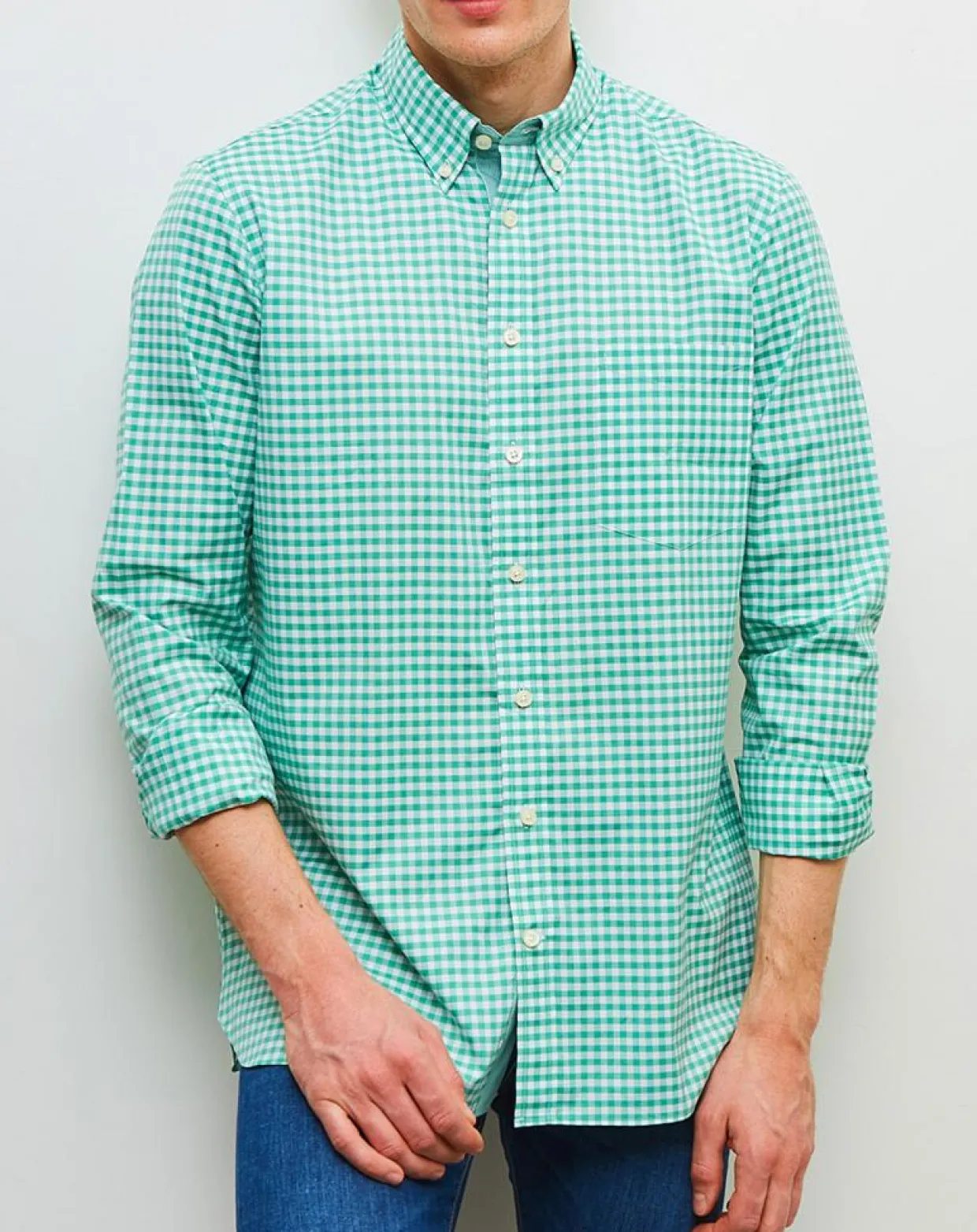Homme Hackett London Chemises^Chemise classique vert/blanc
