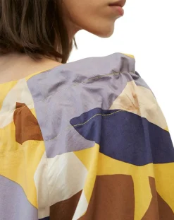 Femme Marc O'Polo Chemises^Chemise Col Lavalière jaune/multicolore