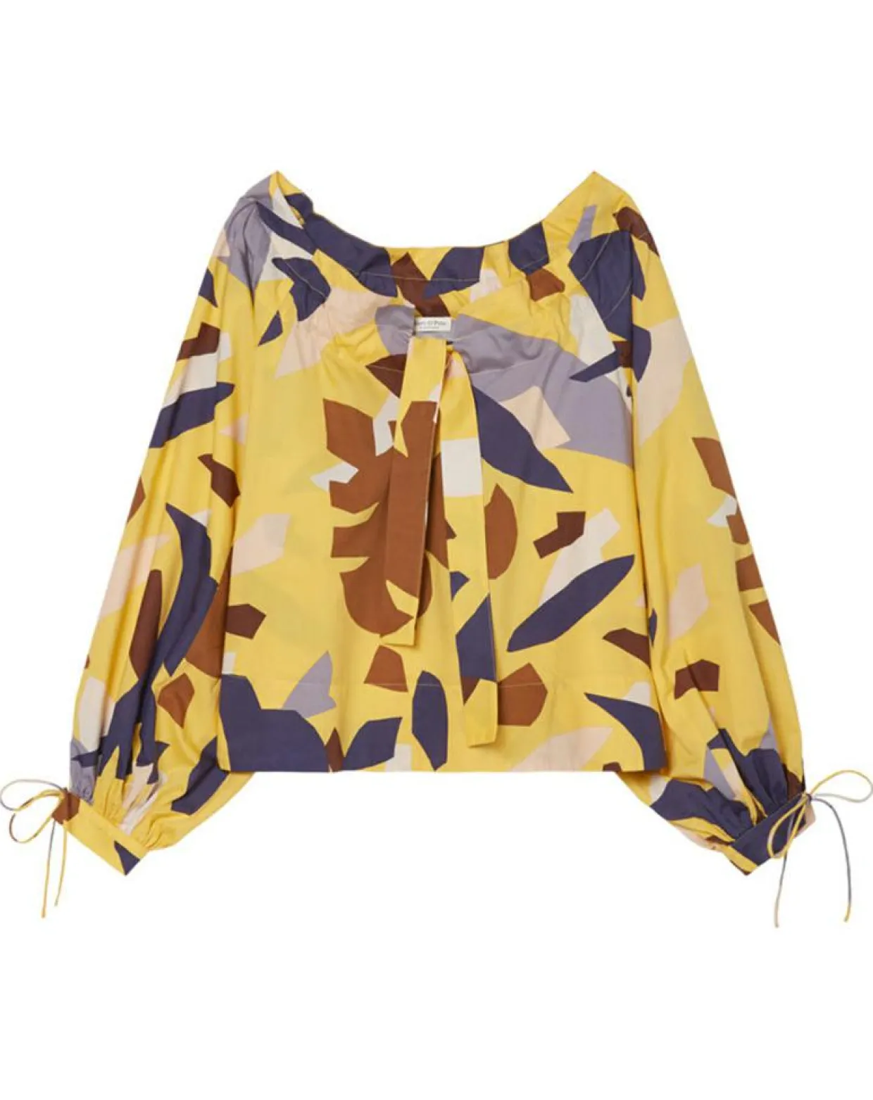 Femme Marc O'Polo Chemises^Chemise Col Lavalière jaune/multicolore