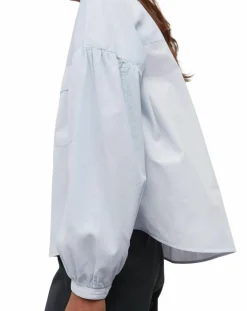 Femme Marc O'Polo Chemises^Chemise Col Mao Poche bleu clair