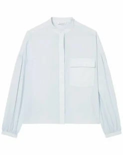 Femme Marc O'Polo Chemises^Chemise Col Mao Poche bleu clair
