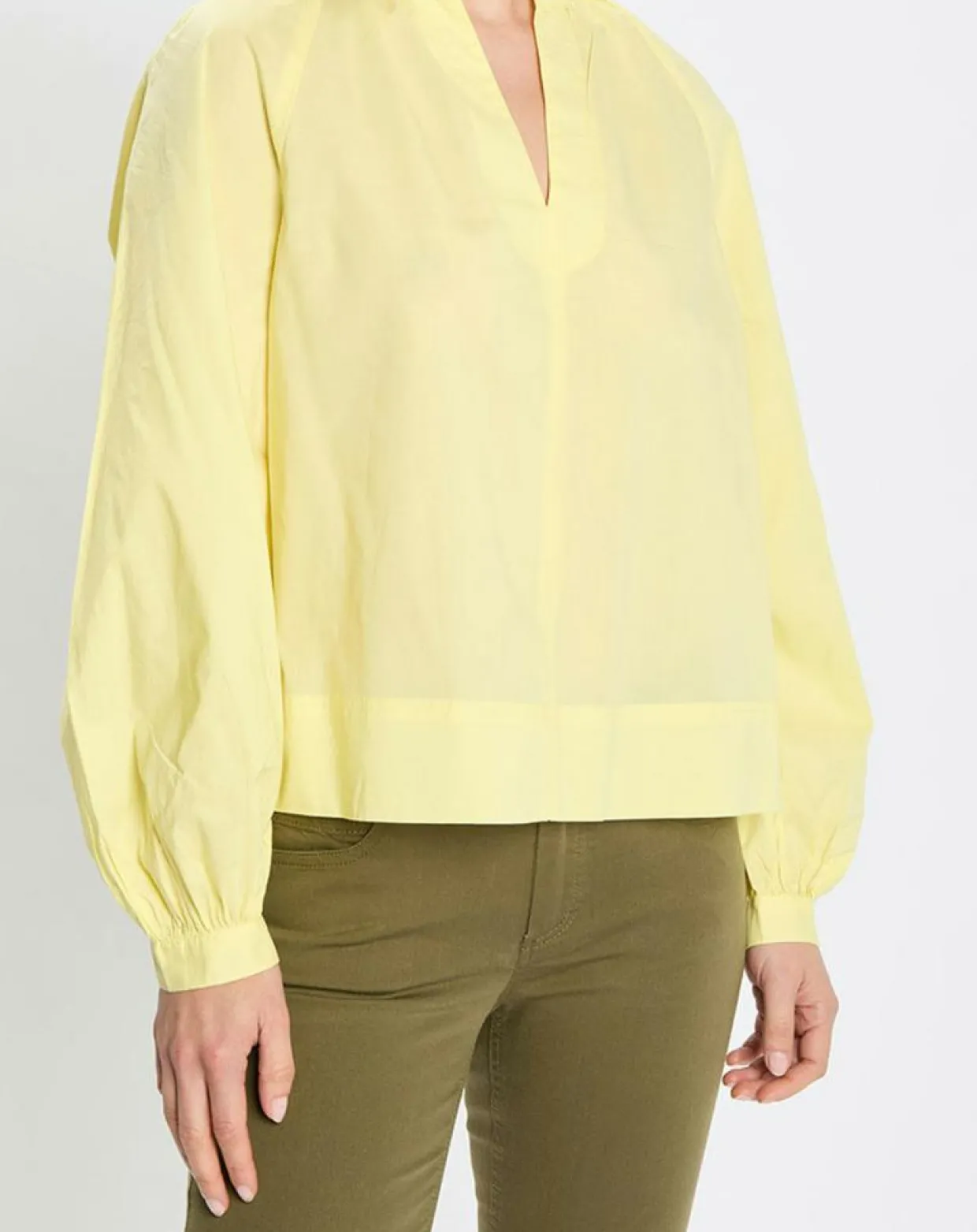 Femme Marc O'Polo Chemises^Chemise Col V en Coton Bio jaune