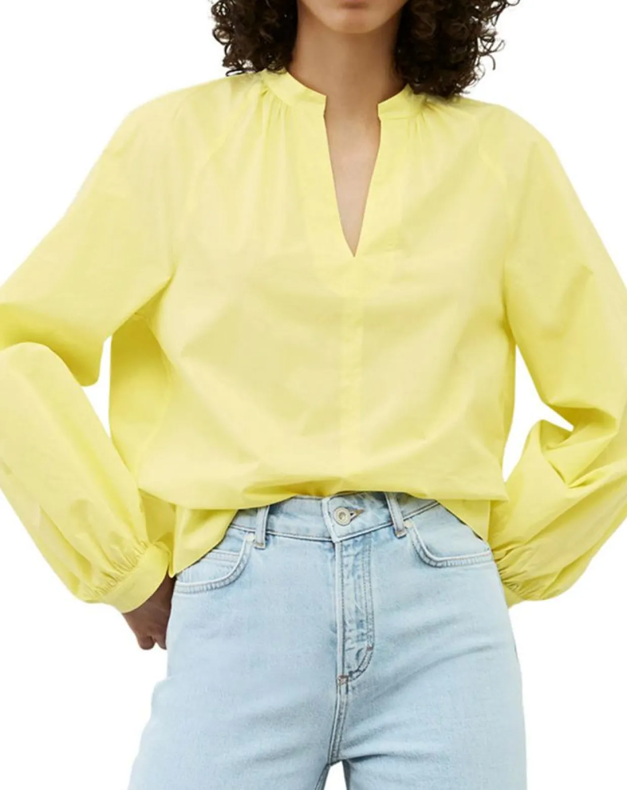 Femme Marc O'Polo Chemises^Chemise Col V en Coton Bio jaune